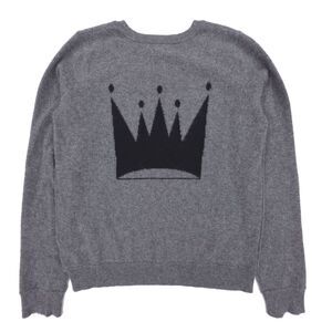 BRAZEAU TRICOT 100% Cashmere V-Neck Big Crown Sweater Minimal Quiet Luxury Knit